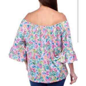 Women's Stella‎ Parker Womens 3/4 Sleeve Floral Blouson Top Stretchy size XL